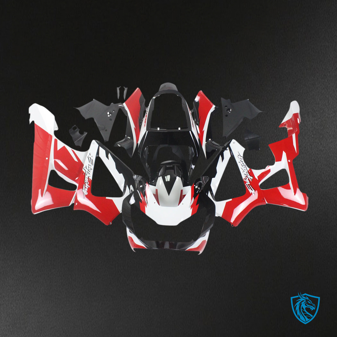 Honda CBR929RR (2000-2001) Red & Black Style5 - Fairing Kit