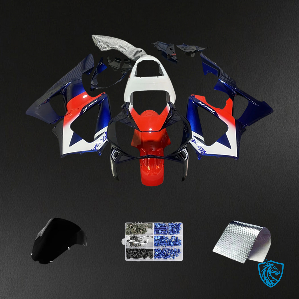 Honda CBR929RR 92000-2001) Red & Blue - Fairing Kit