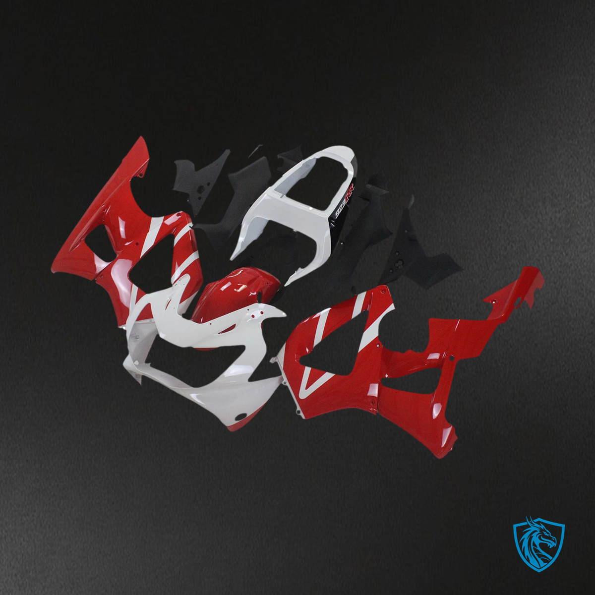 Honda CBR929RR (2000-2001) Red & White - Fairing Kit
