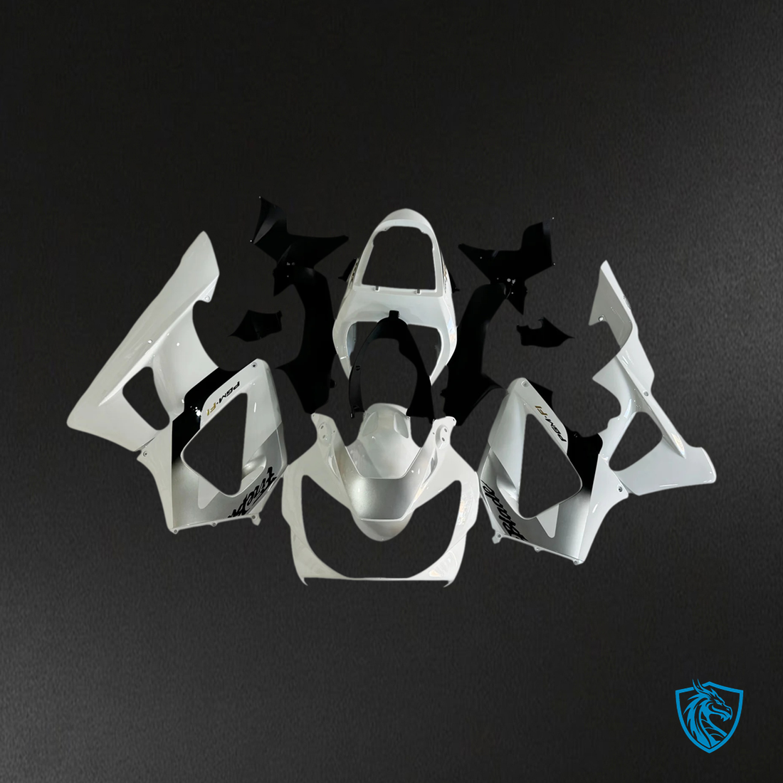 Honda CBR929RR (2000-2001) White & Black - Fairing Kit