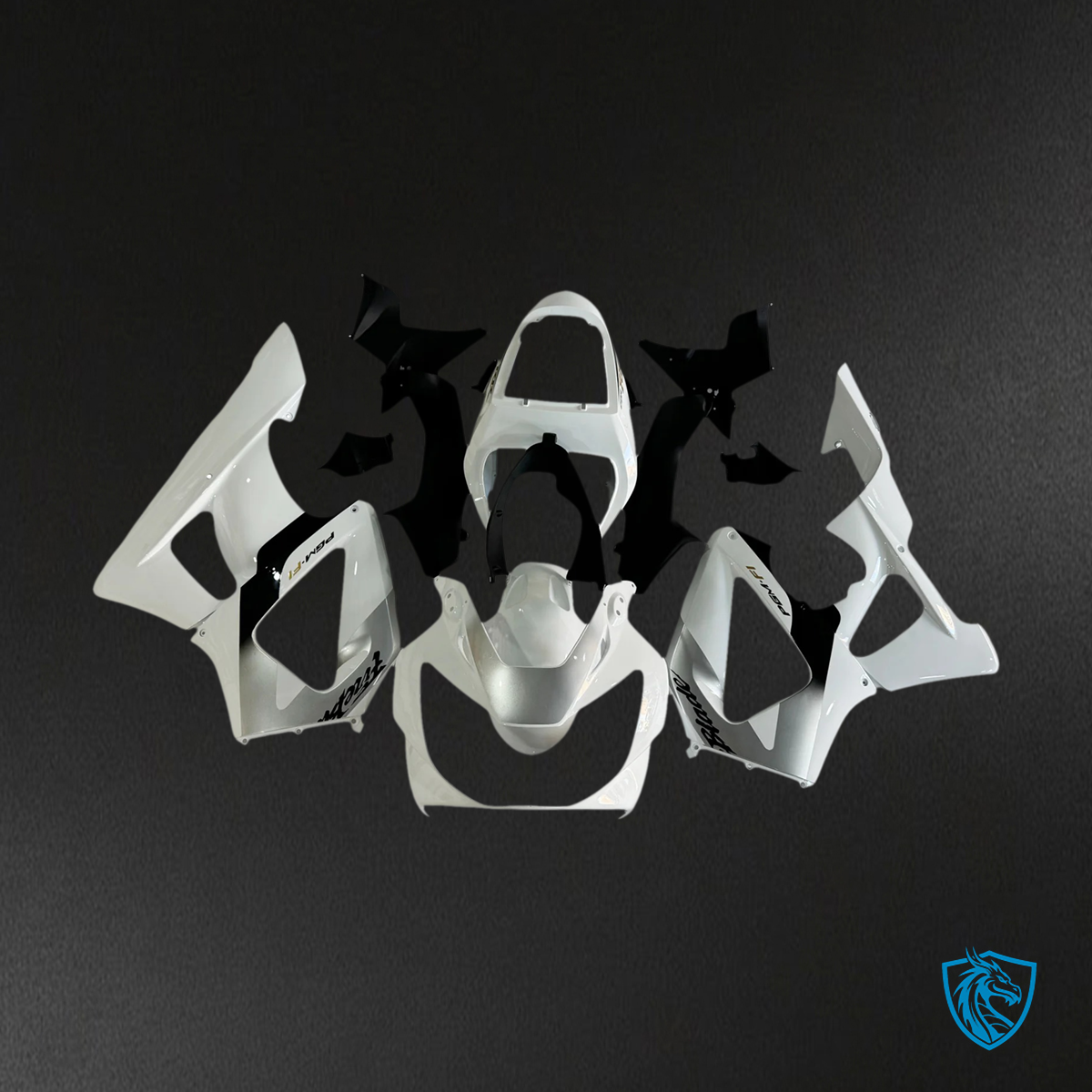 Honda CBR929RR (2000-2001) White & Black - Fairing Kit