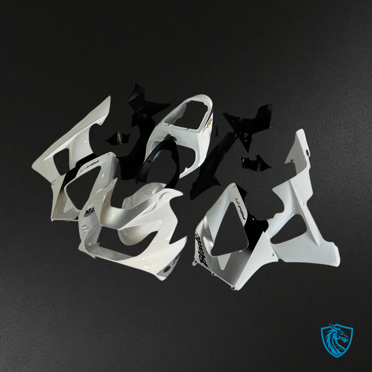 Honda CBR929RR (2000-2001) White & Black - Fairing Kit