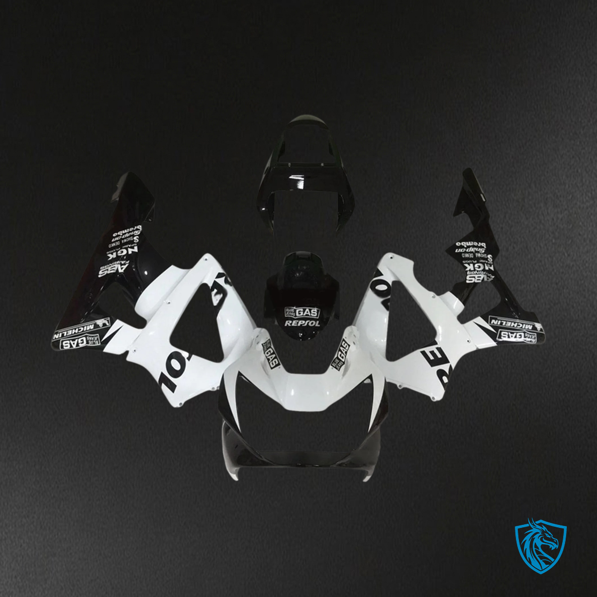 Honda CBR929RR (2000-2001) White & Black - Fairing Kit
