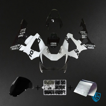 Honda CBR929RR (2000-2001) White & Black - Fairing Kit