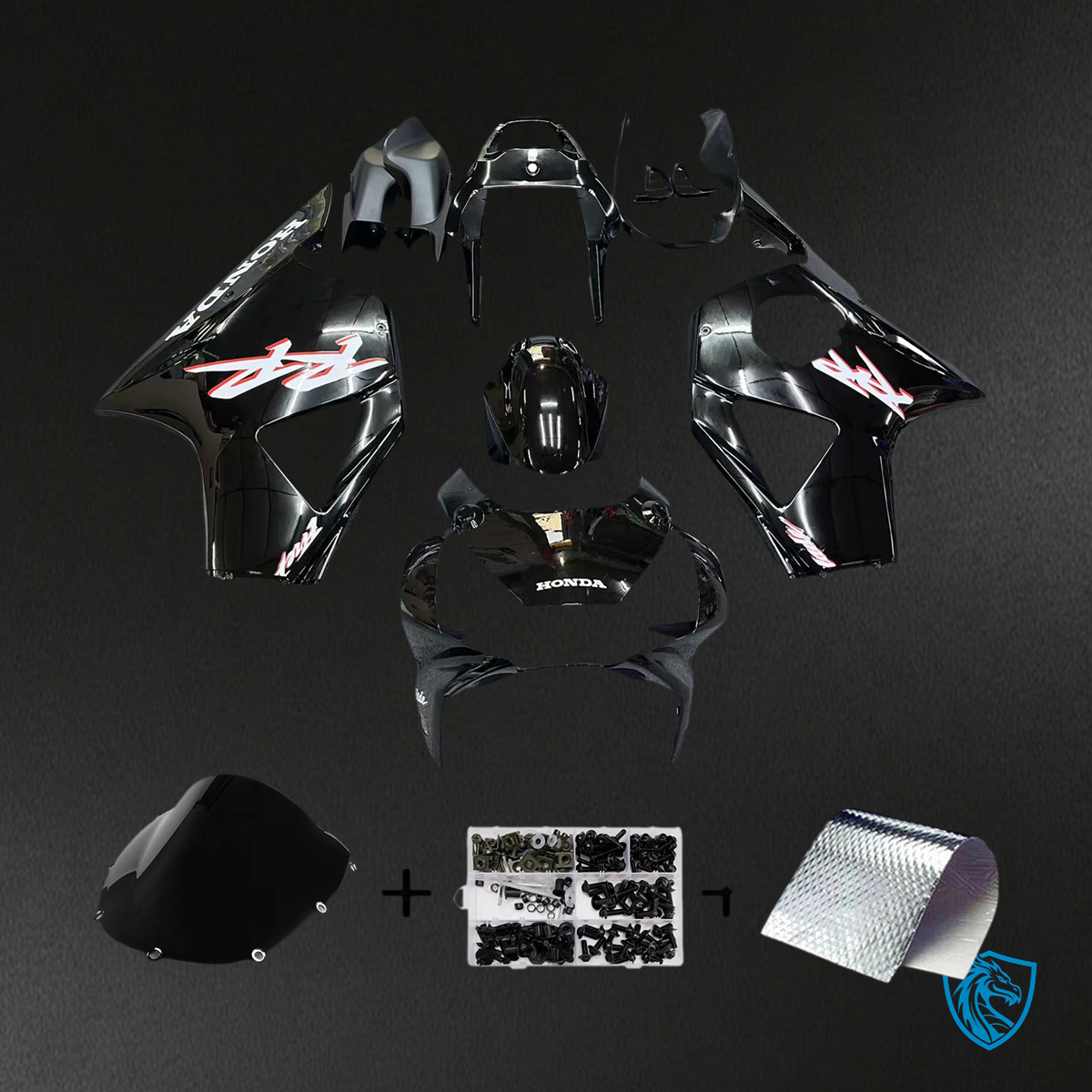 Honda CBR954RR (2002-2003) Black - Fairing Kit
