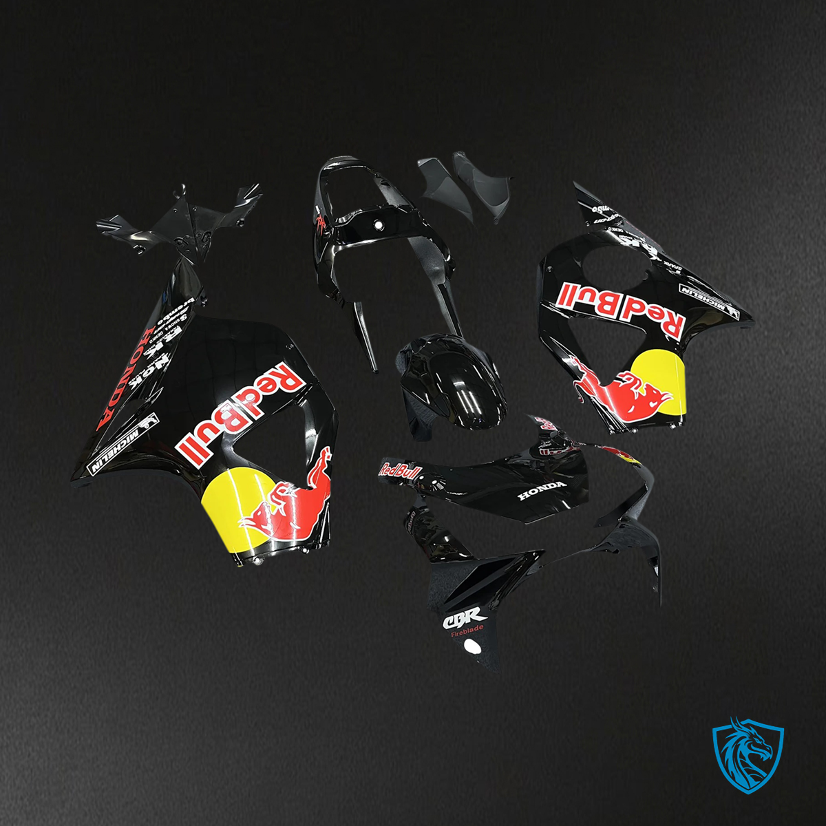 Honda CBR954RR (2002-2003) Black & Yellow - Fairing Kit