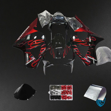 Honda CBR954 (2002-2003) Black & Red - Fairing Kit