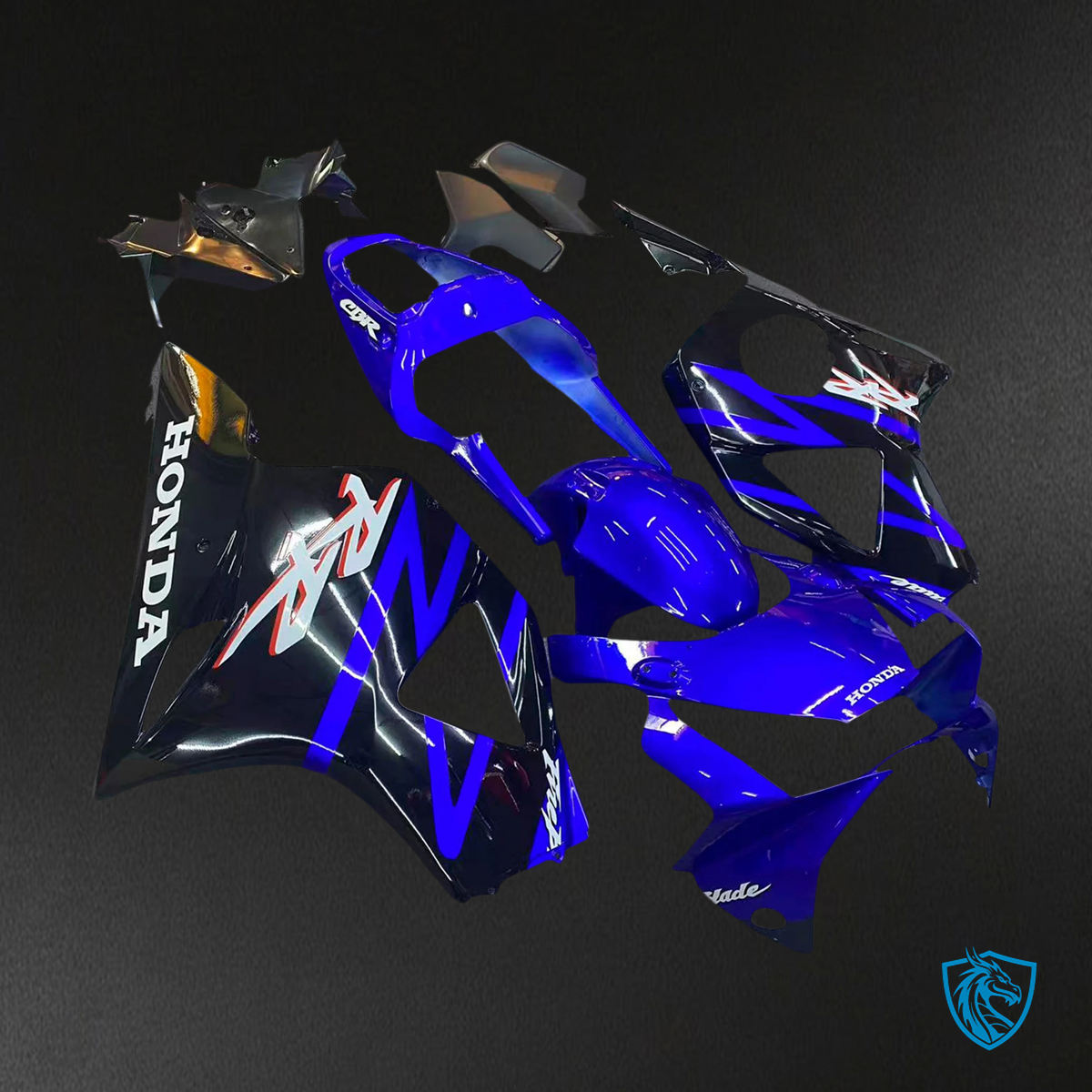 Honda CBR954 (2002-2003) Blue & Black - Fairing Kit