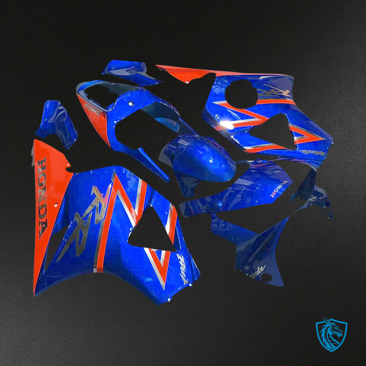 Honda CBR954 (2002-2003) Blue & Orange - Fairing Kit