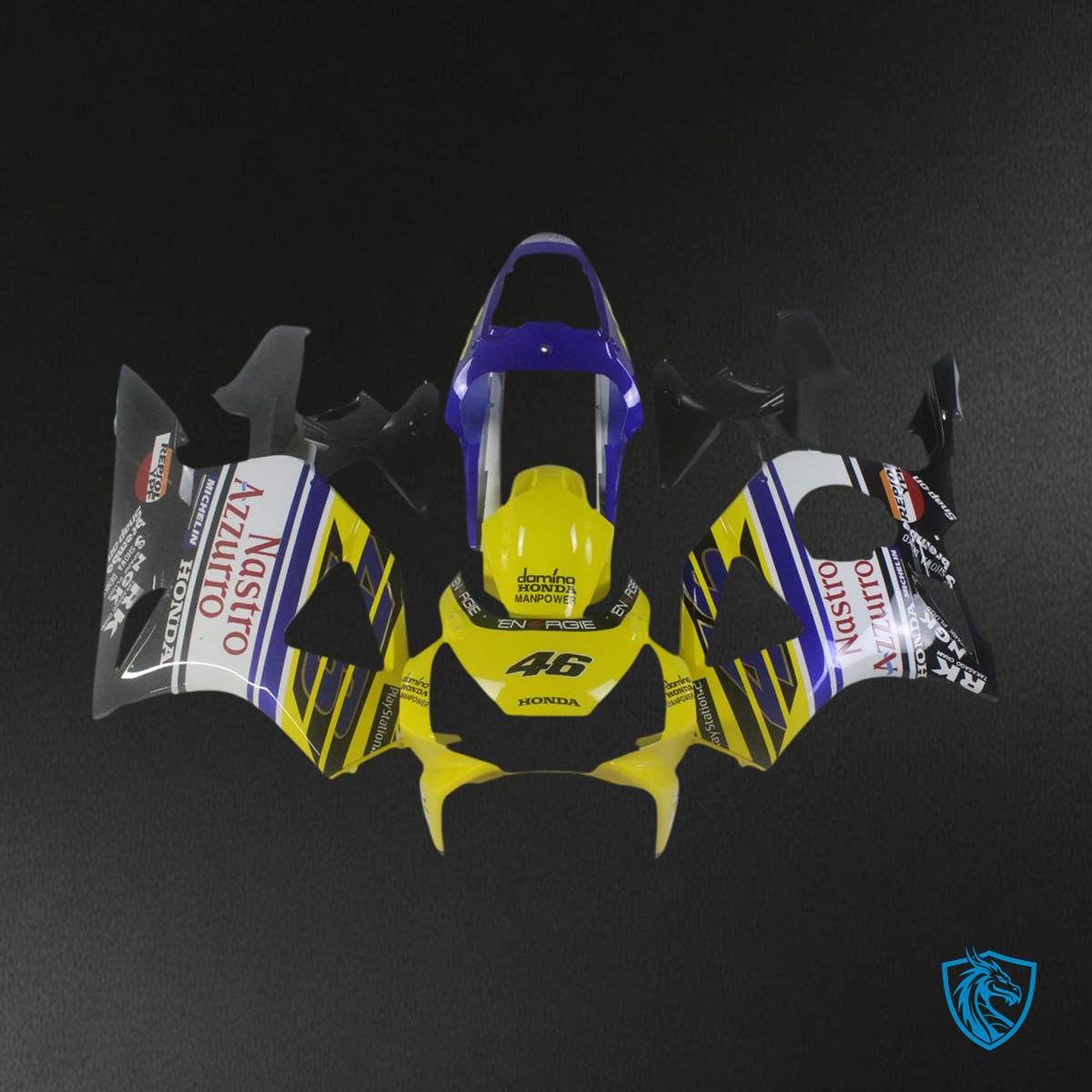 Honda CBR954 (2002-2003) Blue & Yellow - Fairing Kit