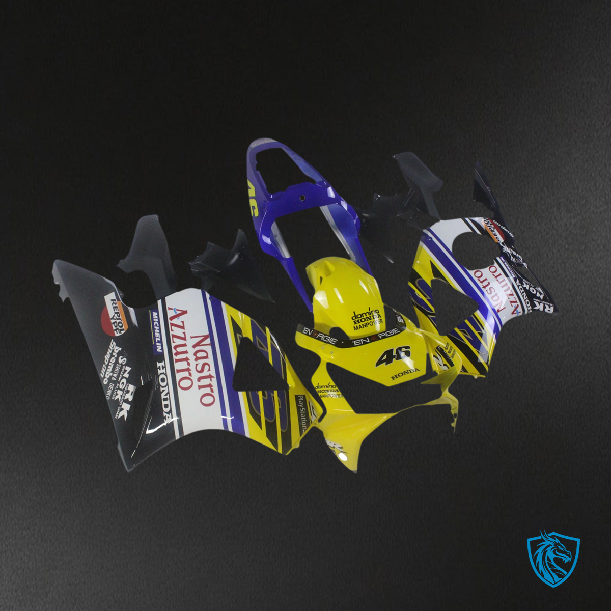 Honda CBR954 (2002-2003) Blue & Yellow - Fairing Kit