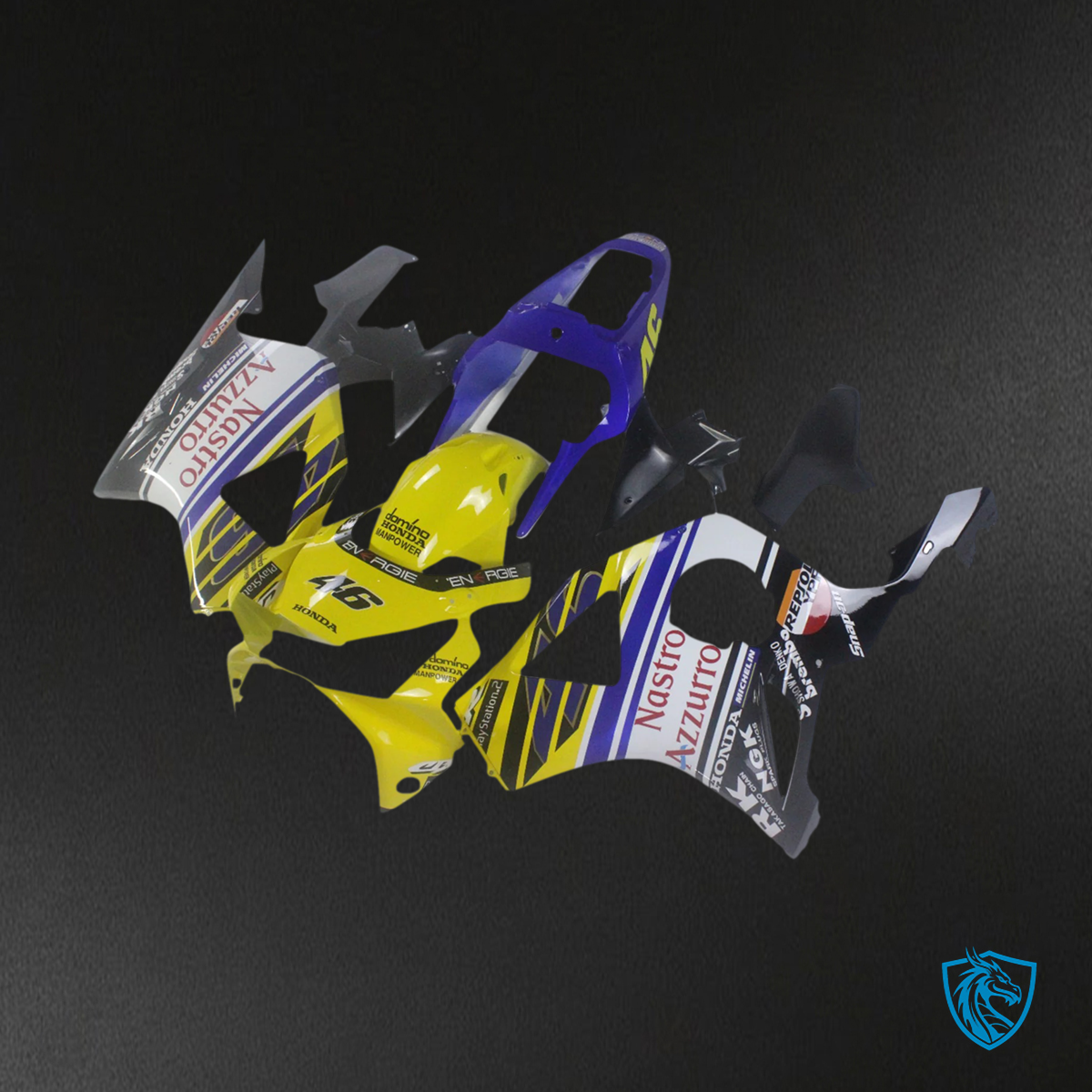 Honda CBR954 (2002-2003) Blue & Yellow - Fairing Kit