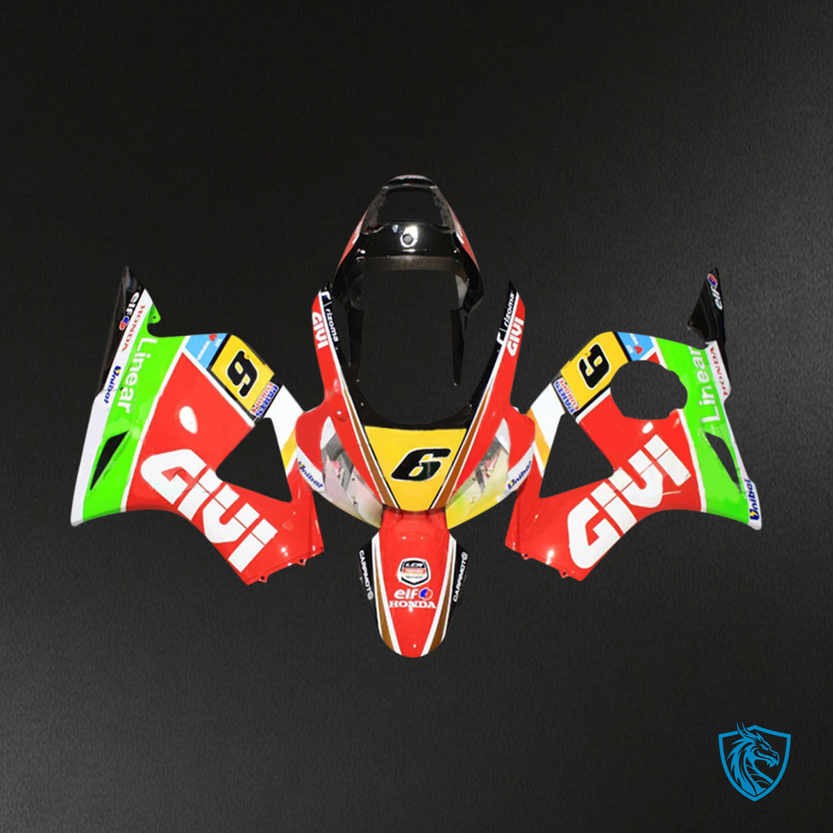 Honda CBR954 (2002-2003) Red & Green - Fairing Kit