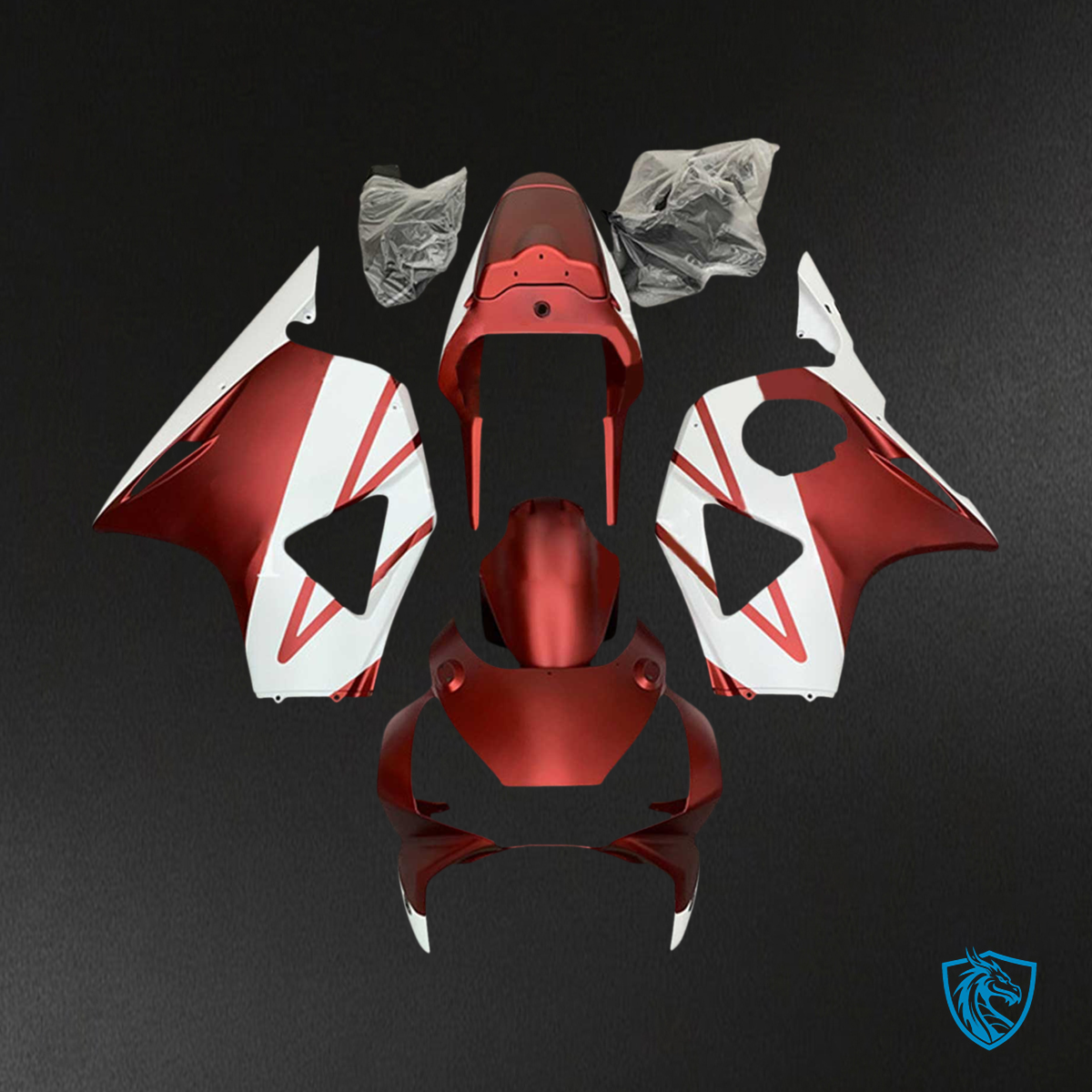 Honda CBR954 (2002-2003) Red & White - Fairing Kit