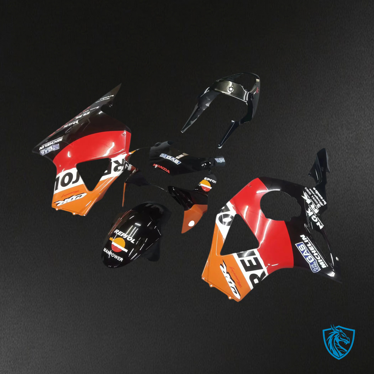 Honda CBR954 (2002-2003) Orange & Black - Fairing Kit