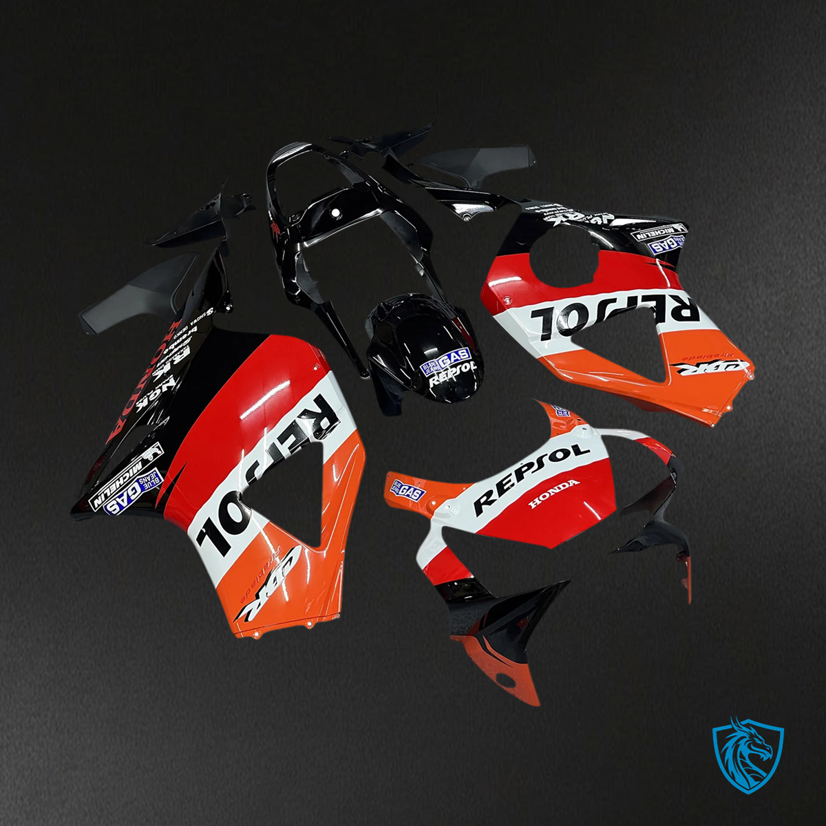 Honda CBR954 (2002-2003) Orange & Red Repjol - Fairing Kit