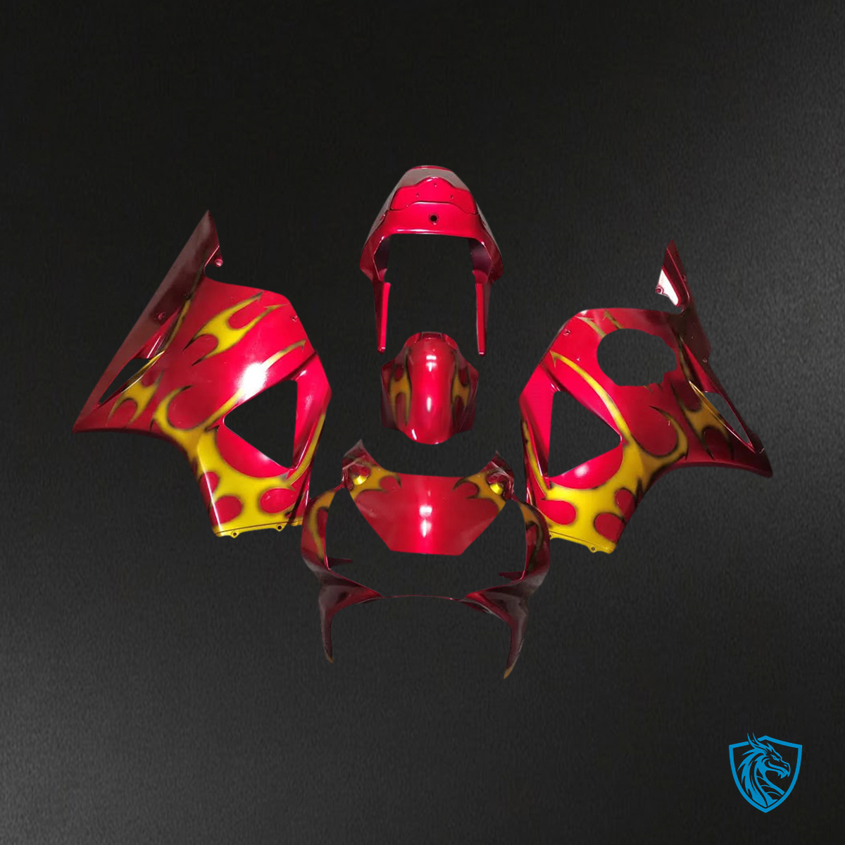 Honda CBR954 (2002-2003) Red & Gold  Fairing Kit