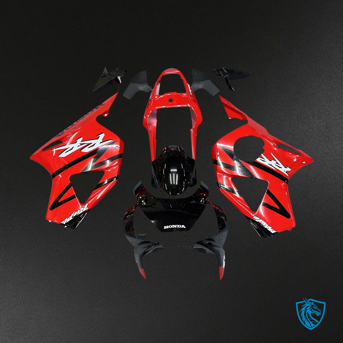 Honda CBR954 (2002-2003) Red & Black - Fairing Kit
