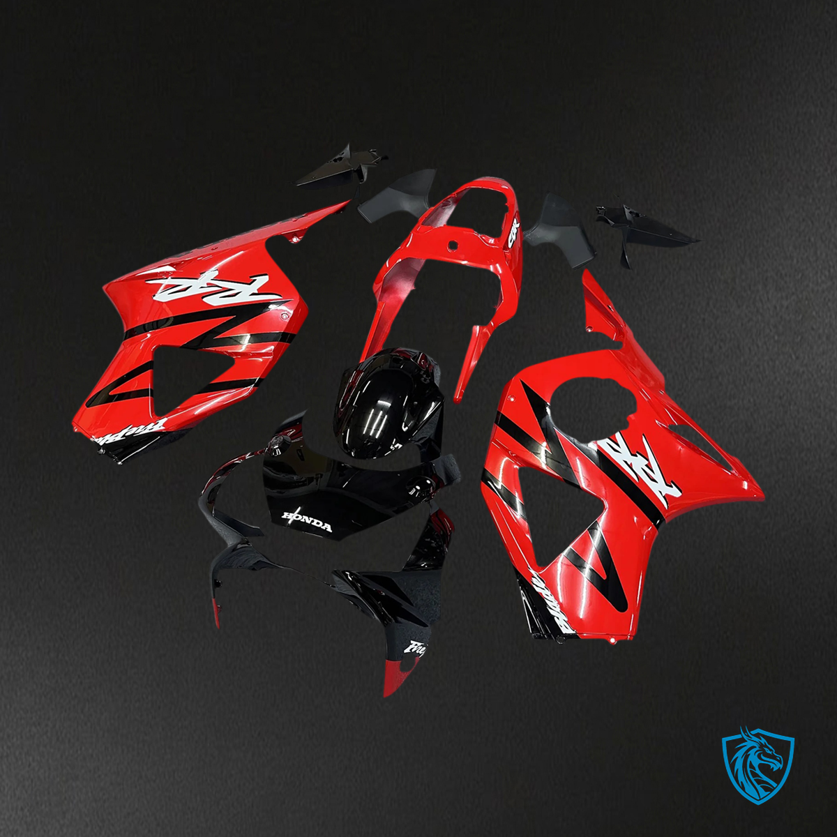 Honda CBR954 (2002-2003) Red & Black - Fairing Kit