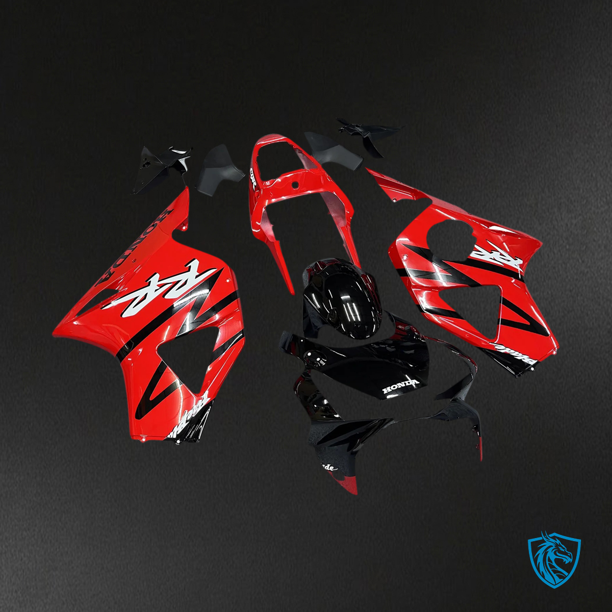 Honda CBR954 (2002-2003) Red & Black - Fairing Kit