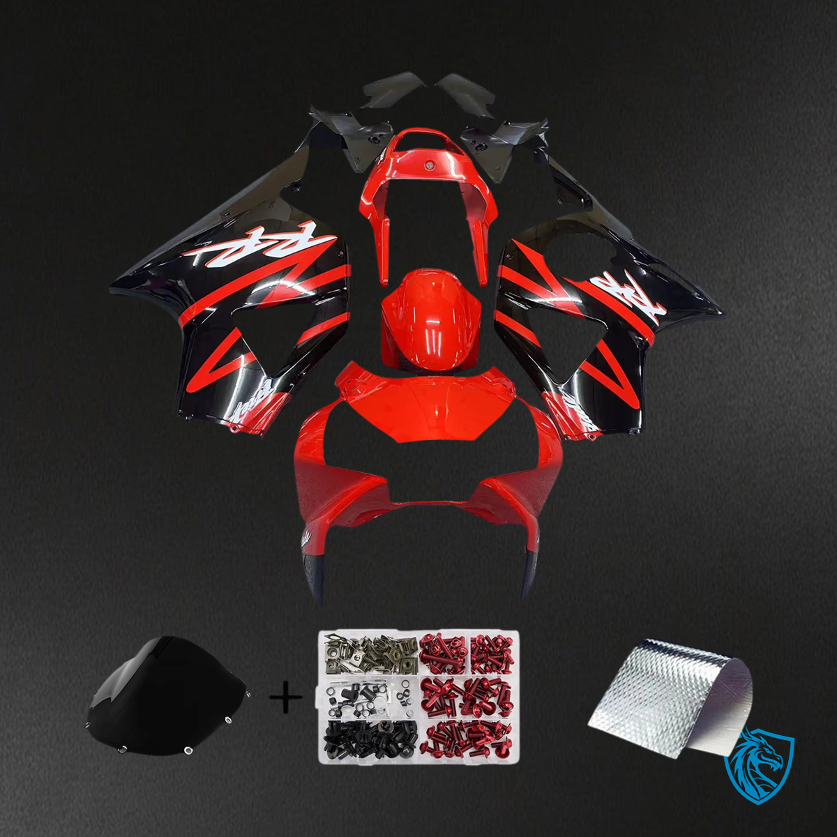 Honda CBR954 (2002-2003) Red & Black - Fairing Kit