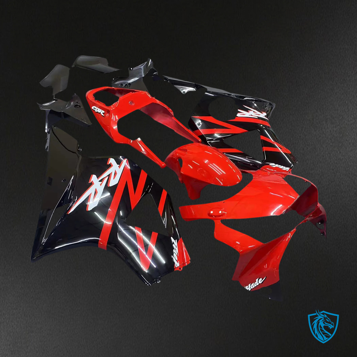 Honda CBR954 (2002-2003) Red & Black - Fairing Kit
