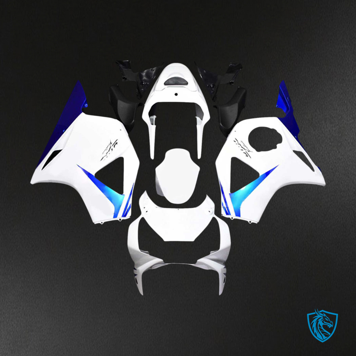 Honda CBR954 (2002-2003) White & Blue - Fairing Kit