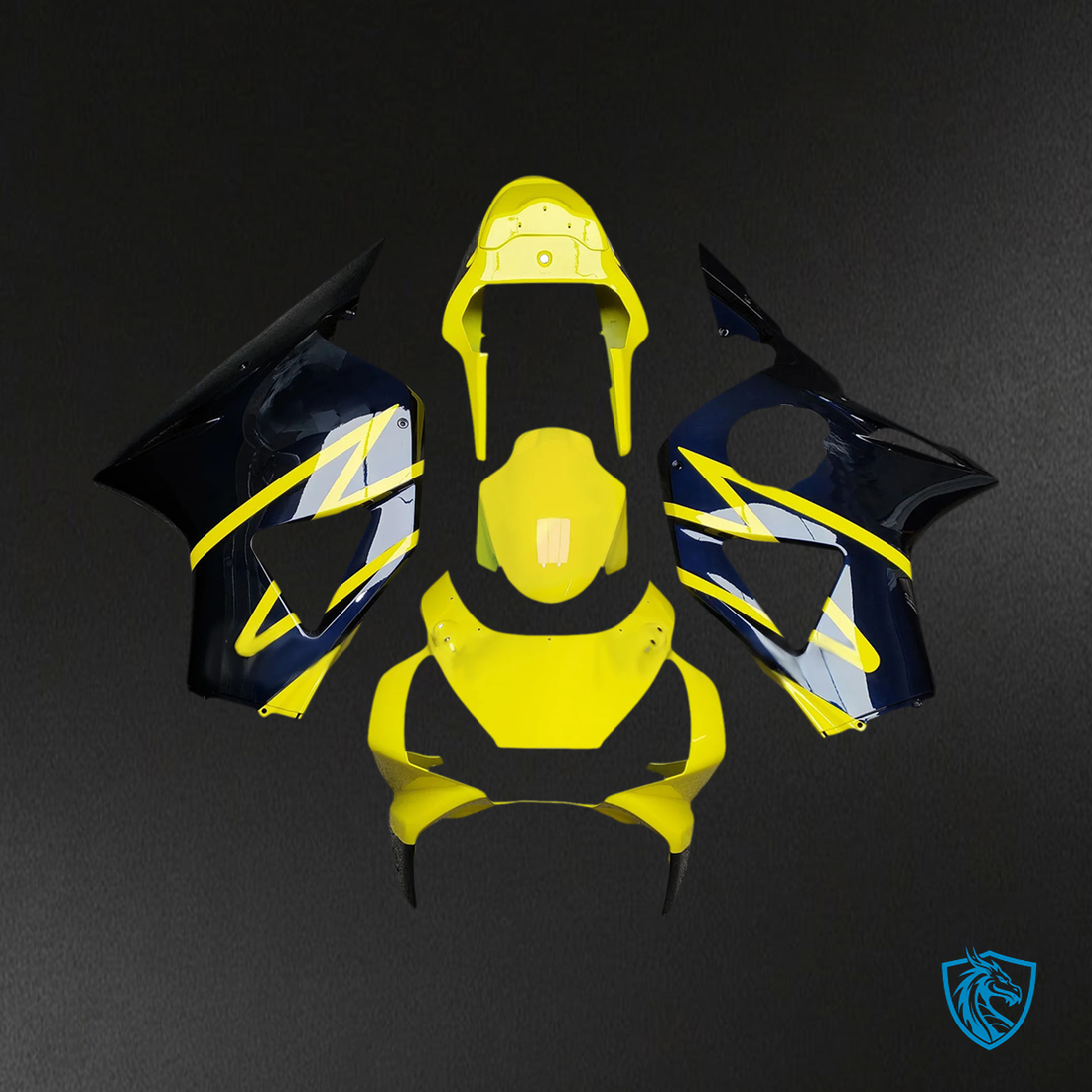Honda CBR 954 (2002-2003) Yellow & Black - Fairing Kit