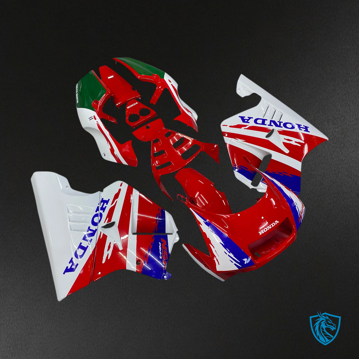 Honda NSR250 PGM-3 (1990-1993) Red Style 4 - Fairing Kit