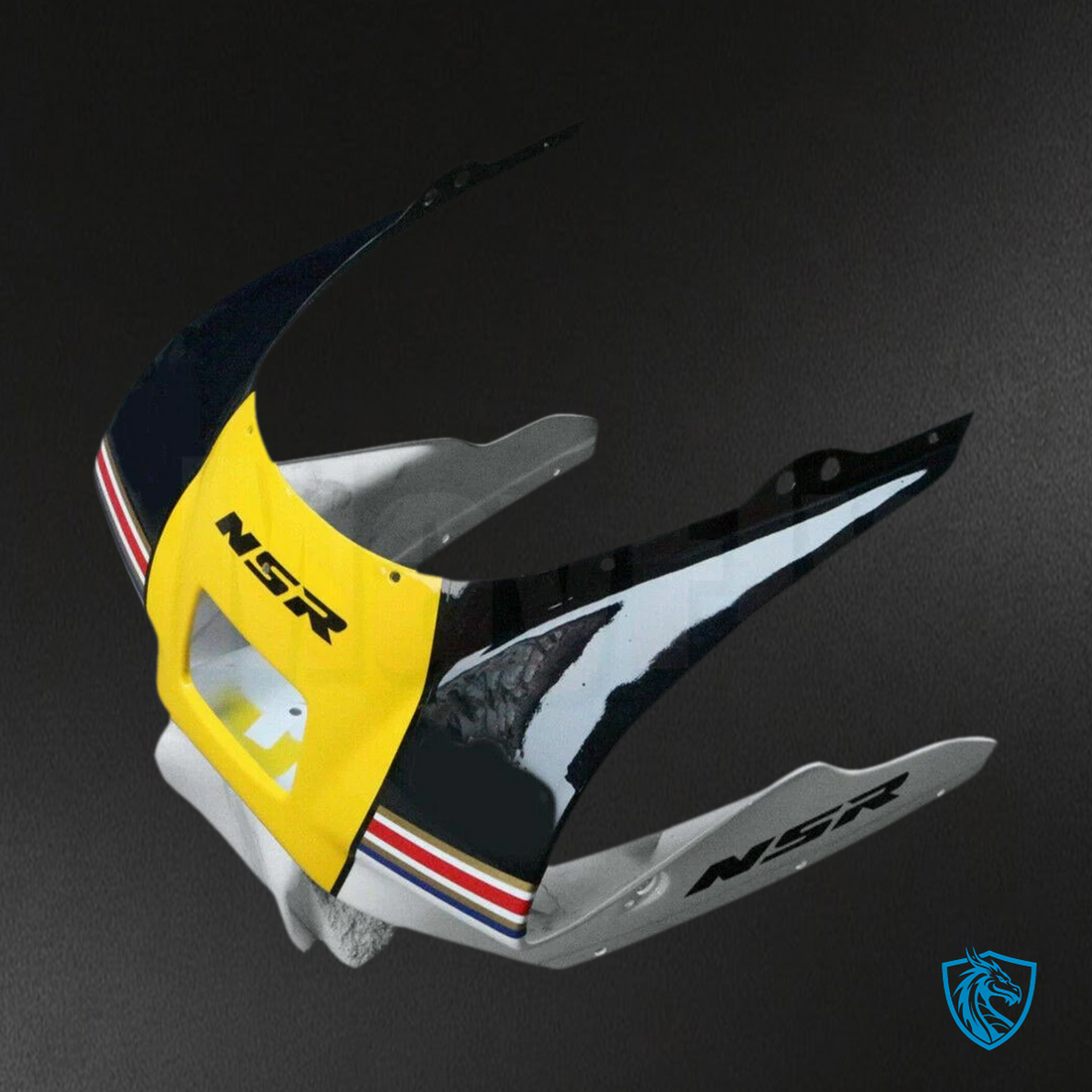 Honda NSR250 PGM-4 1994-1996 Blue & Yellow ABS Fairing Kit - Front View