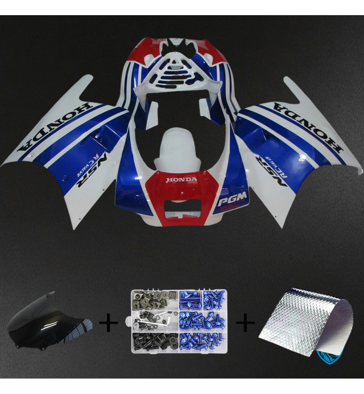 Honda NSR250R (1988) Blue & Red - Fairing Kit