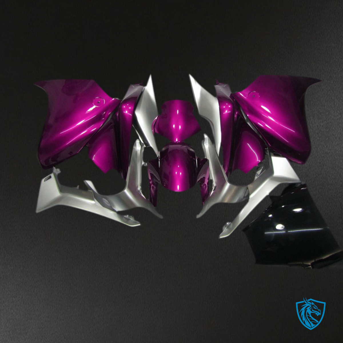 Honda VFR1200 (2010-2013) Dark Pink & Silver Fairing Kit - Aftermarket ABS Bodywork
