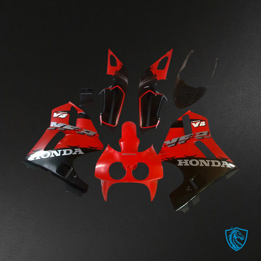 Honda VFR400R NC30 (1988-1992) Red & Black - Fairing Kit