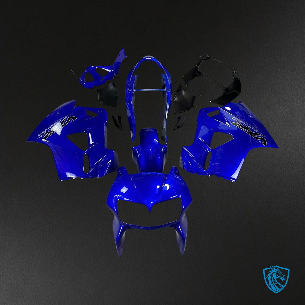 Honda VFR800 (1998-2001) Blue ABS Fairing Kit - Side View Left
