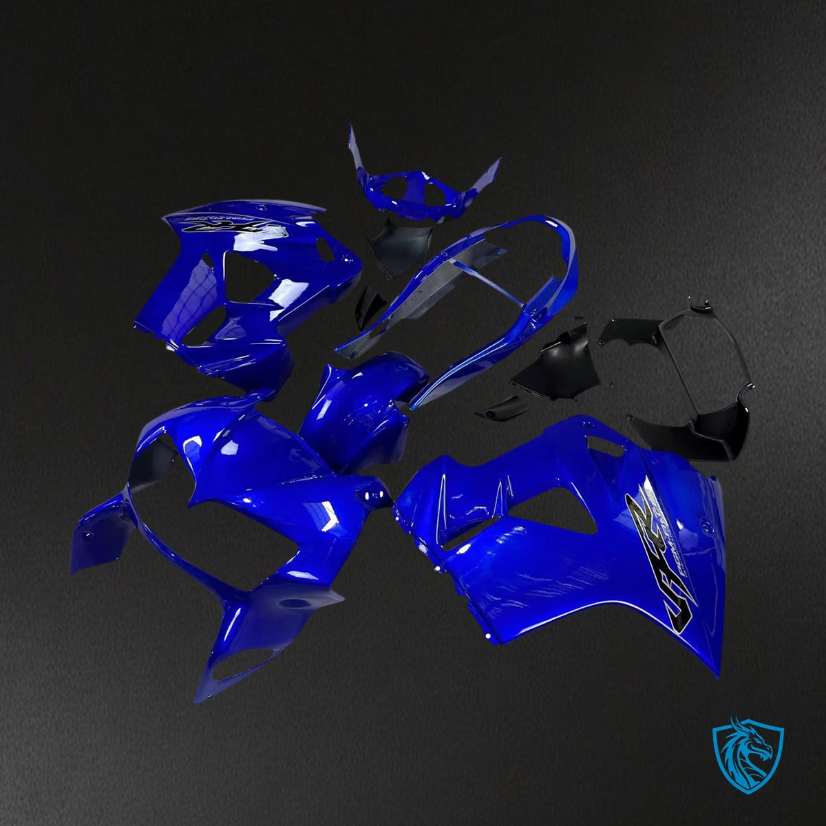 Honda VFR800 (1998-2001) Blue ABS Fairing Kit - Rear View