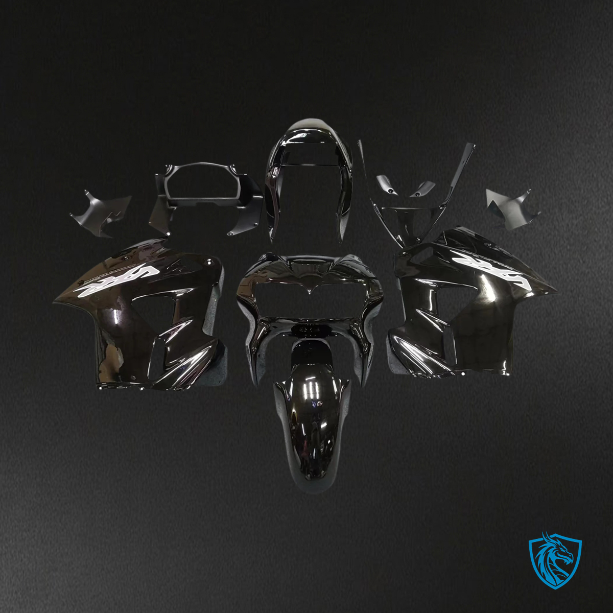 Honda VFR800 (1998-2001) Black ABS Fairing Kit - Side View Left