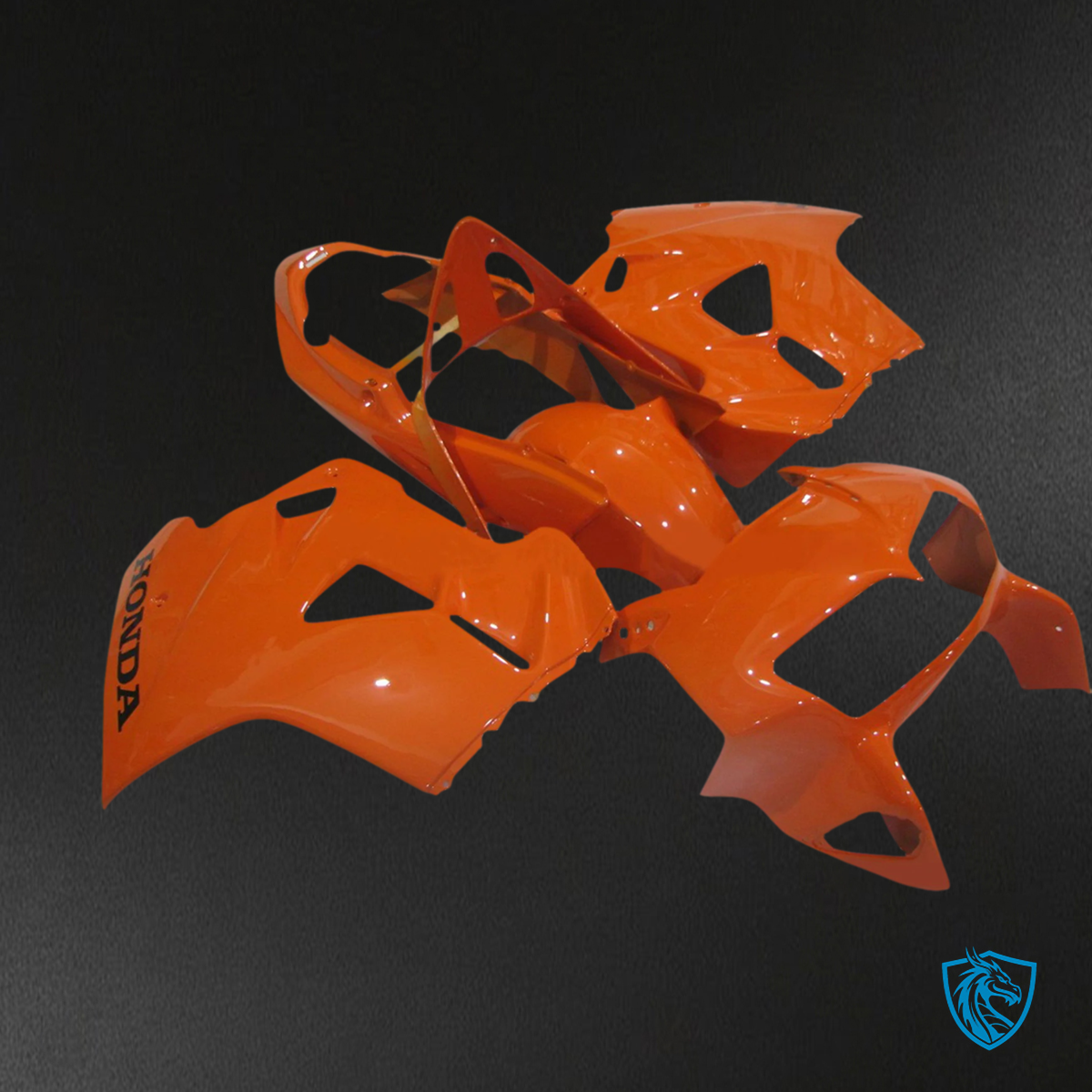 Honda VFR800 (1998-2001) Orange ABS Fairing Kit - Side View Right