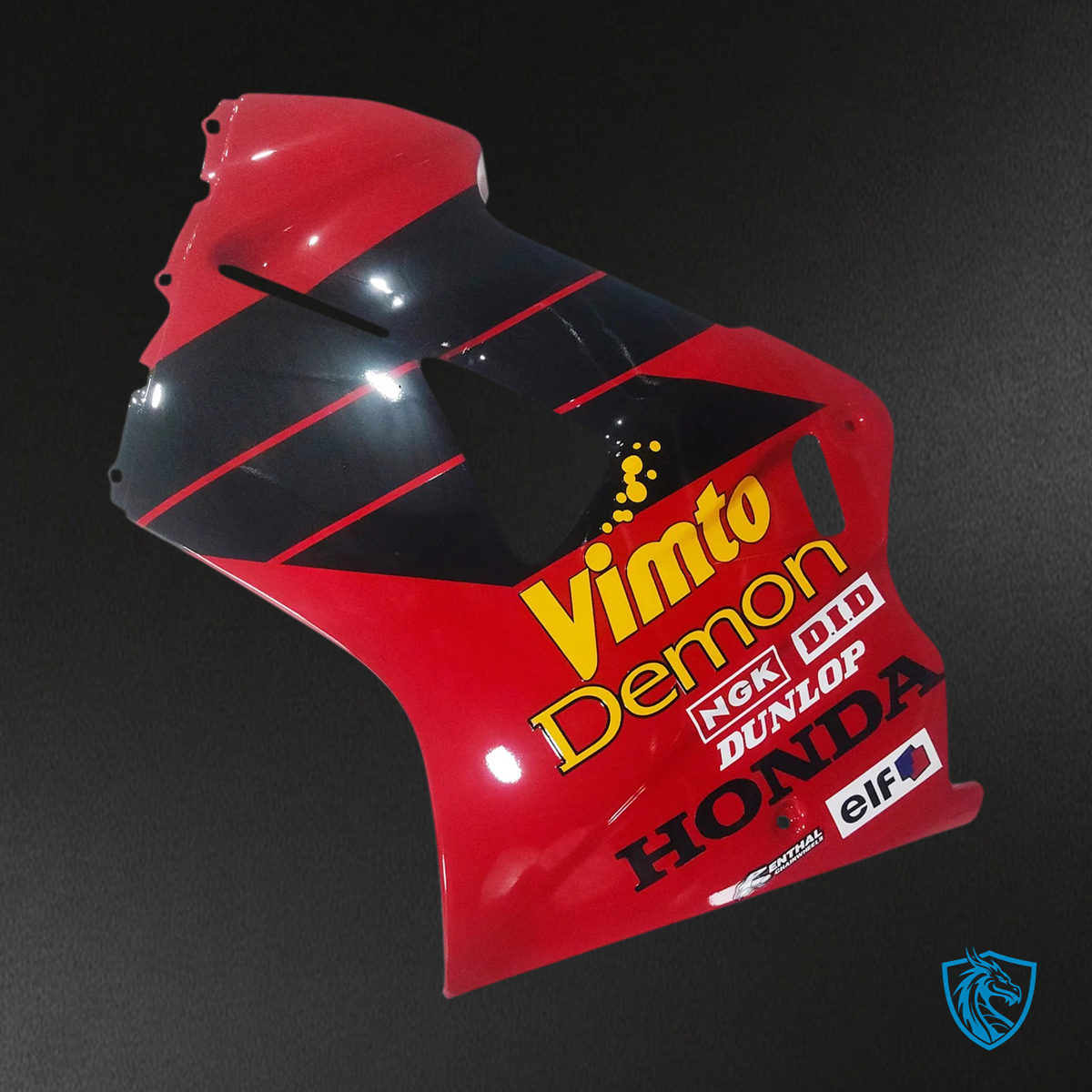 Honda VFR800 (1998-2001) Red & Black ABS Fairing Kit - Front Detail View