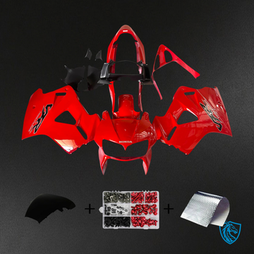 Honda VFR800 (1998-2001) Red ABS Fairing Kit - Front View