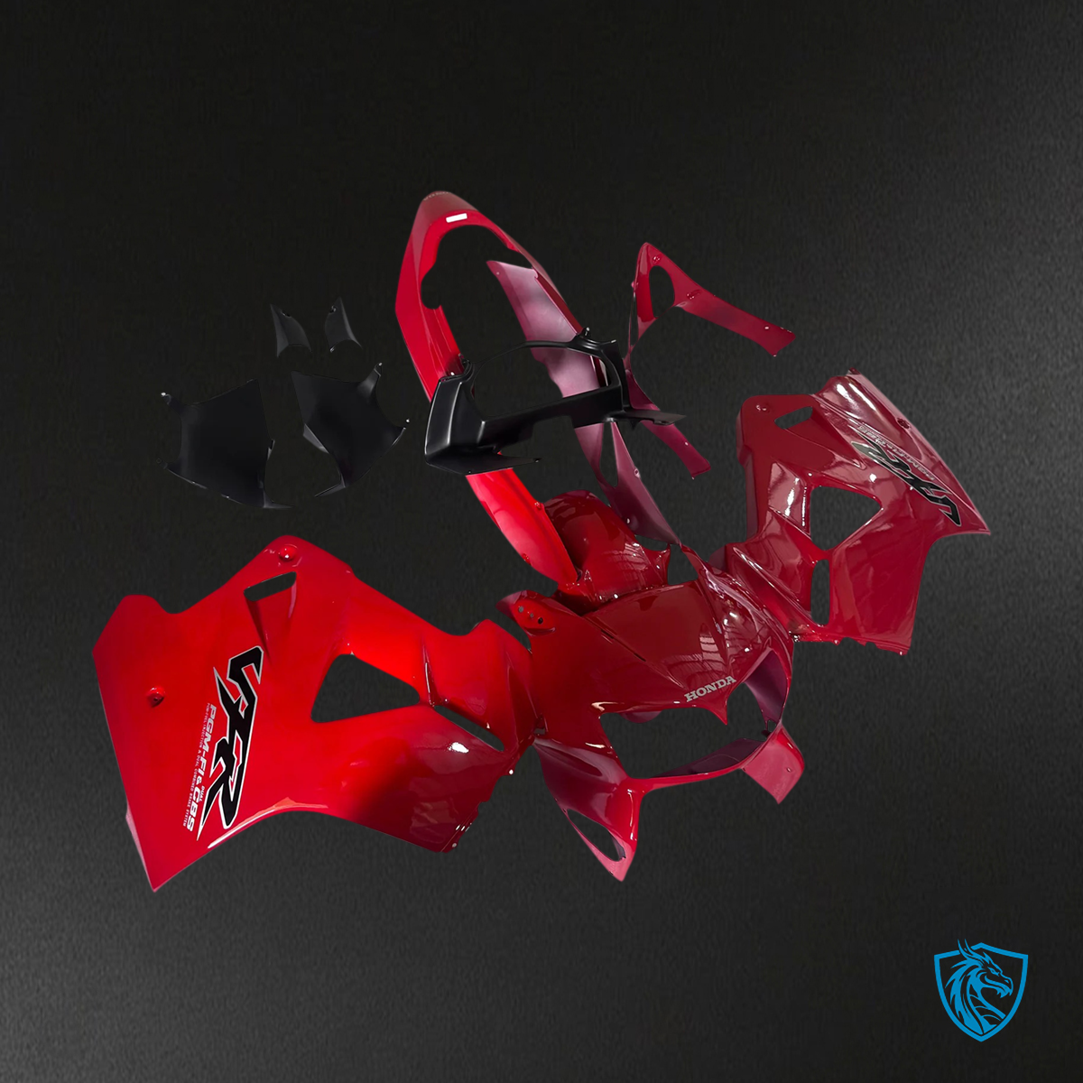 Honda VFR800 (1998-2001) Red ABS Fairing Kit - Tail Section