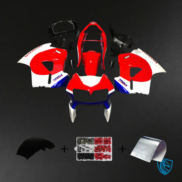 Honda VFR800 (1998-2001) Red White & Black ABS Fairing Kit - Front View