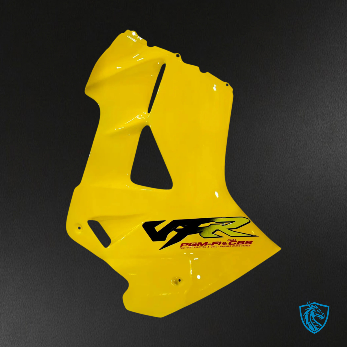 Honda VFR800 (1998-2001) Yellow ABS Fairing Kit - Upper Fairing Detail
