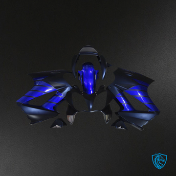 Honda VFR800 (2002-2012) Matt Black & Blue Motorcycle - Fairing Kit | ABS Bodywork