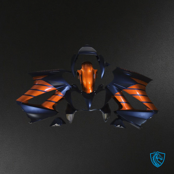 Honda VFR800 (2002-2012) Matt Black & Orange - Replacement Motorcycle Fairings Kit