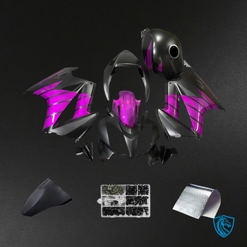 Honda VFR800 (2002-2012) Purple & Black ABS Fairing Kit - Front View
