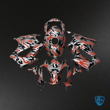 Honda VFR800 (2002-2012) Red Camouflage Motorcycle - Fairing Kit | ABS Bodywork