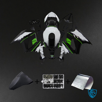 Honda VFR800 (2002-2013) Black & White ABS Fairing Kit - Front View