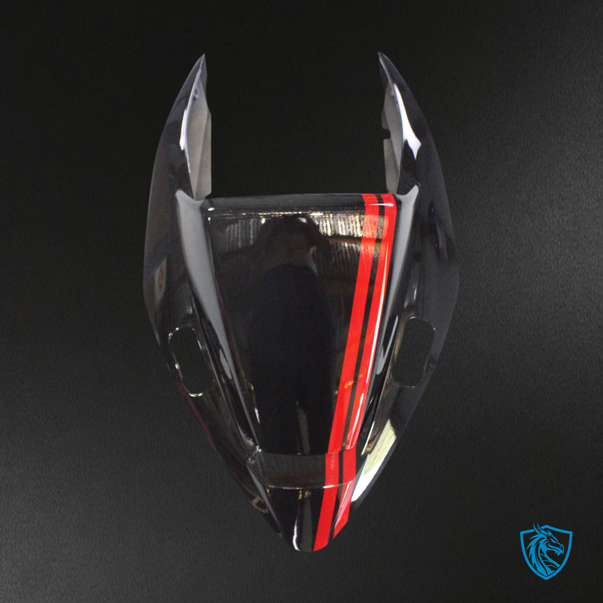 Honda VFR800 (2002-2013) Black & Red ABS Fairing Kit - Detail View