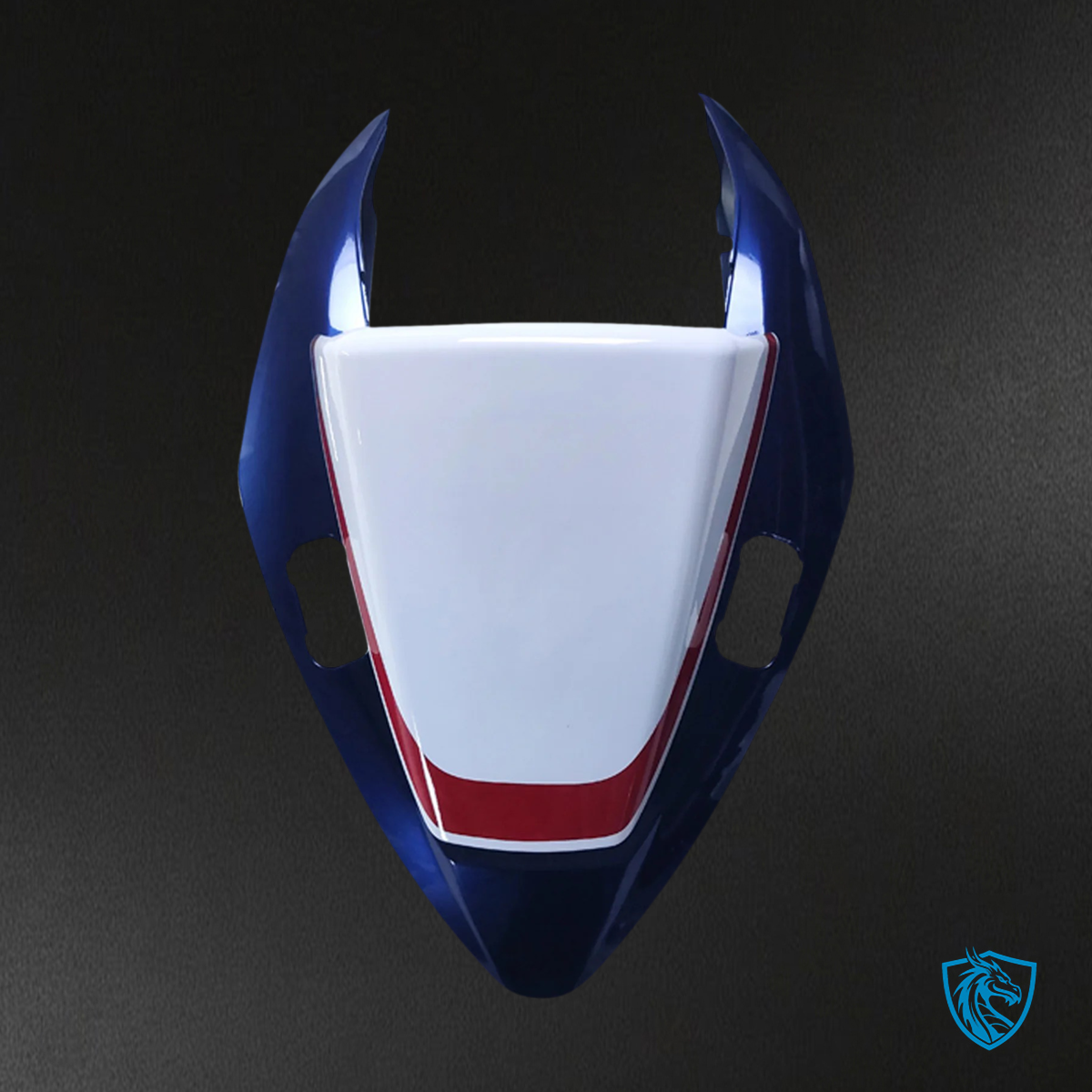 Honda VFR800 (2002-2013) Blue & White Style 1 ABS Fairing Kit - Fitment View