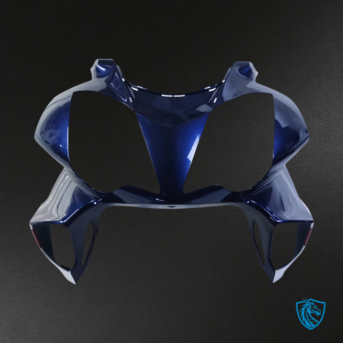 Honda VFR800 (2002-2013) Blue & White Style 1 ABS Fairing Kit - Lower Fairing View